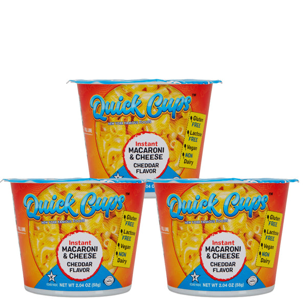 Quick Cups Gluten Free Instant Macaroni & Cheese Cheddar Flavor 3 Pack