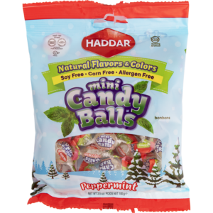 Haddar Mini Candy Balls Peppermint 2 Pack