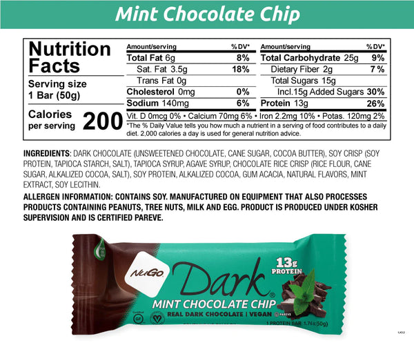 NuGo Dark Mint Chcoclate Chip Bar ~Hot Seller~