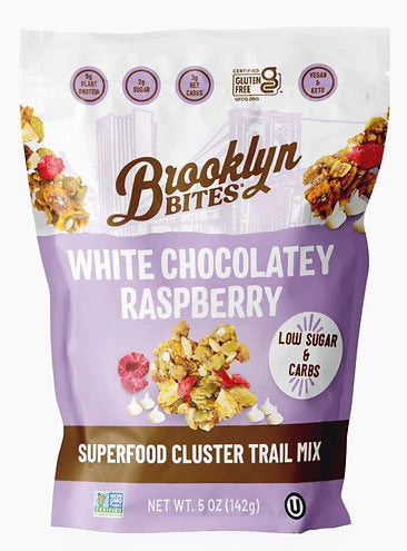 Brooklyn Bites Gluten Free White Chocolatey Raspberry Superfood Cluster Trail Mix