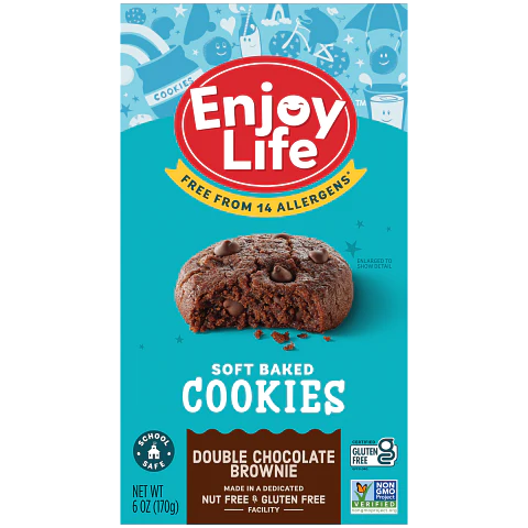 Enjoy Life Soft Baked Double Chocolate Brownie Cookies