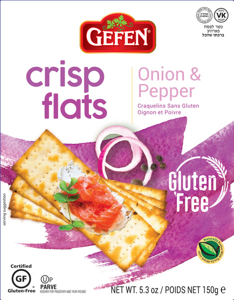 Gefen Gluten Free Crisp Flats - Onion & Pepper