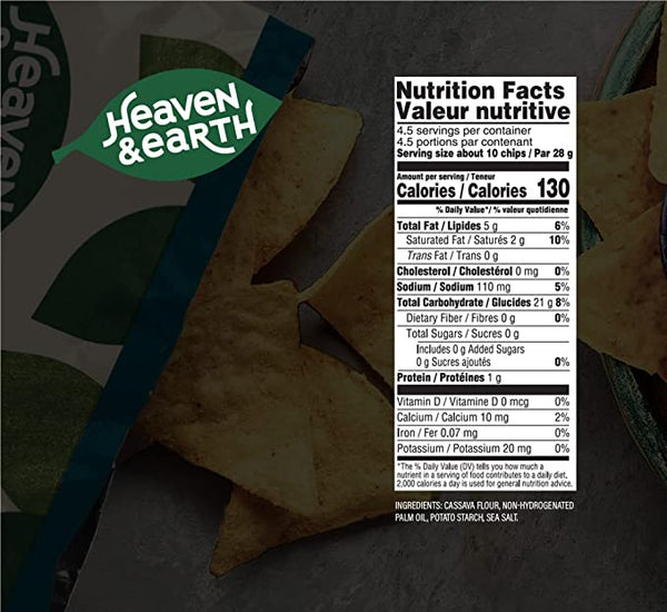 Heaven & Earth Sea Salt "GRAIN FREE" Tortilla Chips