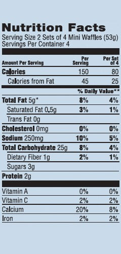 Van's Gluten Free Waffles - Totally Natural