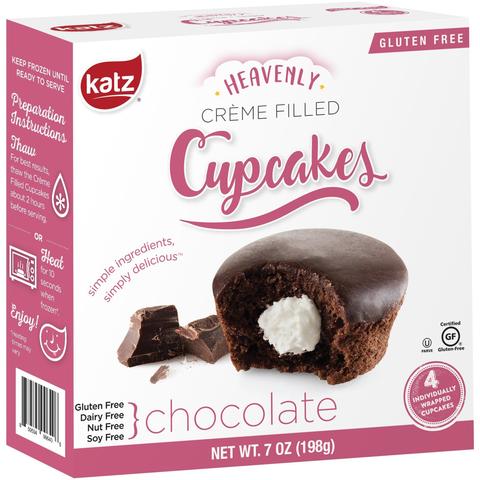Katz Gluten Free Crème Filled Cupcakes - Chocolate