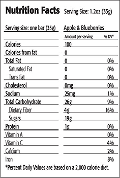 Thats it - Apple Blueberry Fruit Bar