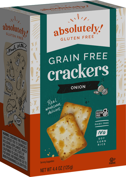 Absolutely Gluten Free " GRAIN FREE"  Onion Crackers