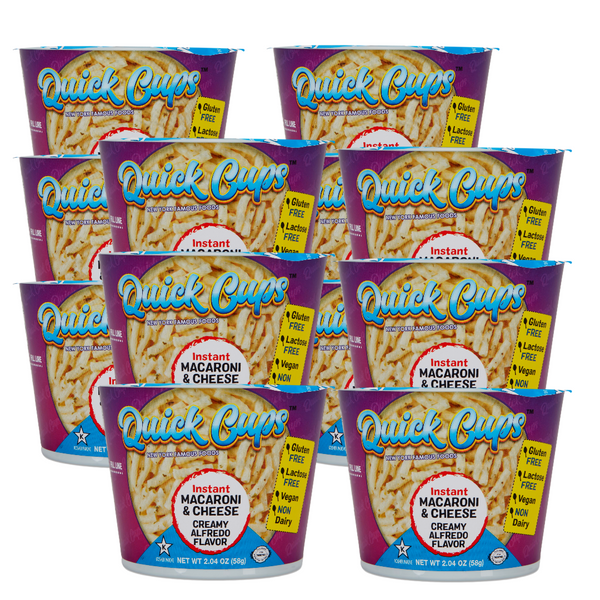 Quick Cups Gluten Free Instant Macaroni & Cheese Creamy Alfredo Flavor - 12 Pack
