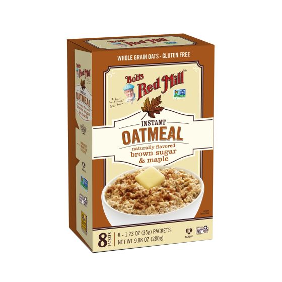 Bobs Red Mills Gluten Free Instant Oatmeal - Brown Sugar & Maple
