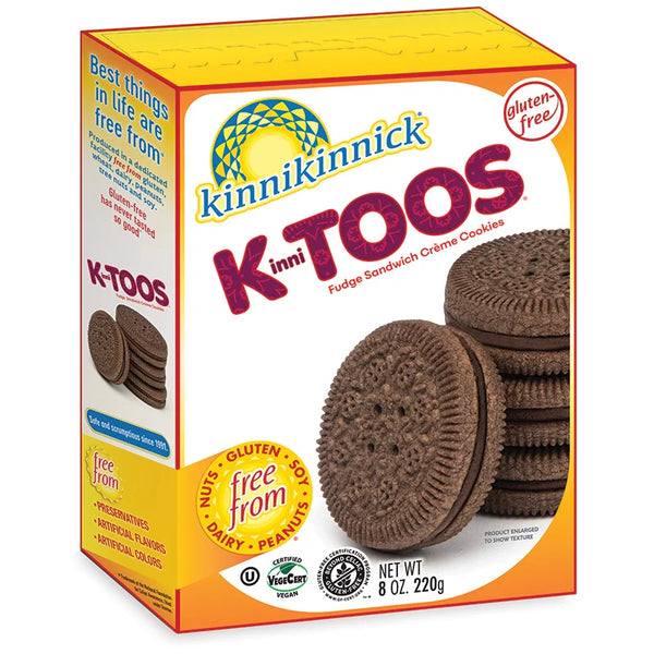 Kinnikinnick KinniTOOS Fudge Sandwich Creme Cookies