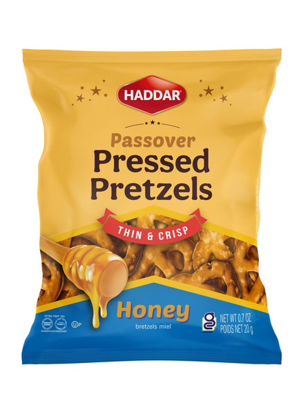 Haddar Gluten Free Pressed Honey Pretzels - 6 Snack Bags