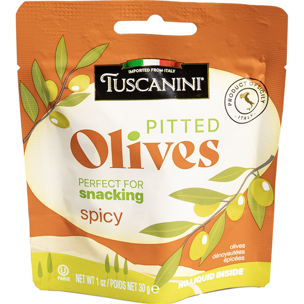 Tuscanini Spicy Pitted Olives Pouches - 10 Pack