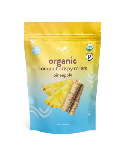 Ava Organics Coconut Crispy Rollers - Pineapple