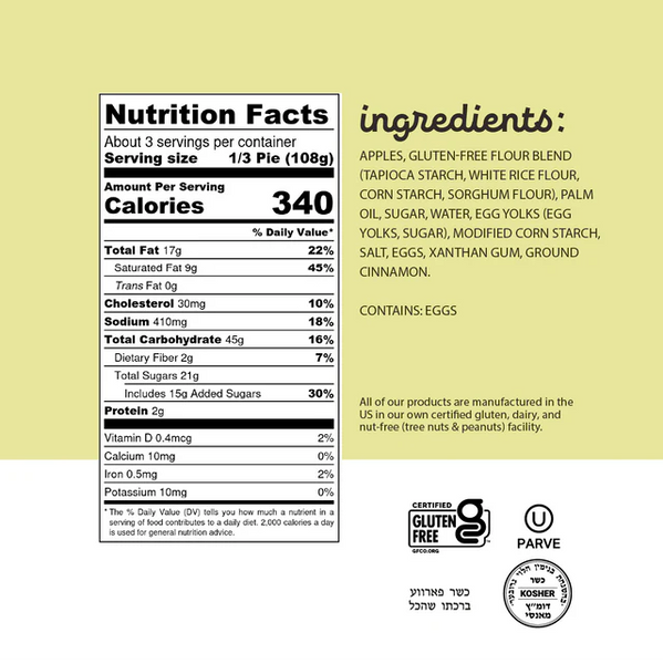 Katz Apple Pie - Gluten Free