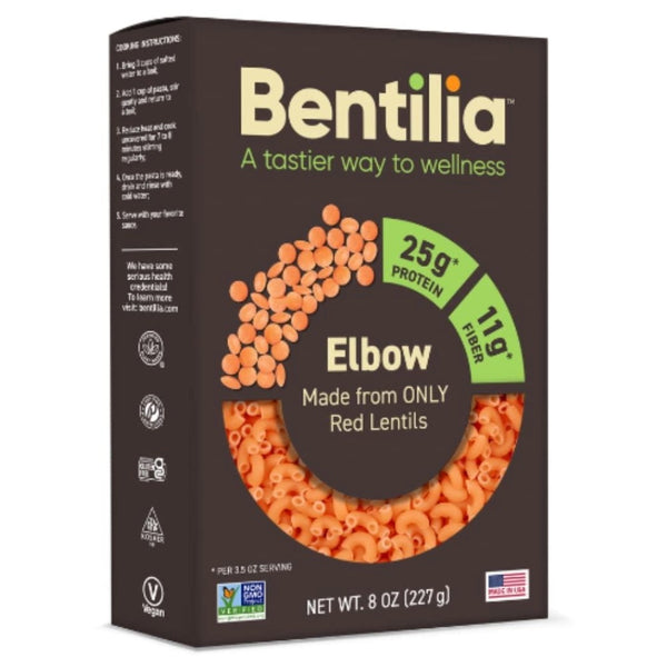 Bentilia Red Lentil Elbow Pasta