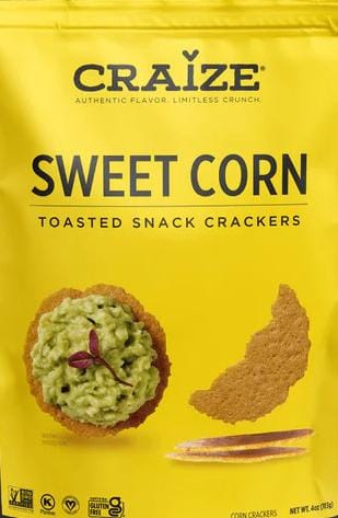 Craize Sweet Corn Toasted Snack Crackers