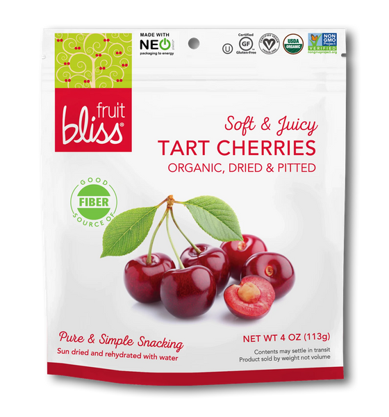 Fruit Bliss Organic Dried & Pitted Tart Cherries - 3 Pack
