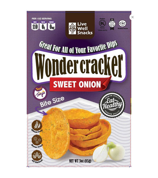 Live Well Gluten Free Wonder Crackers - Sweet Onion