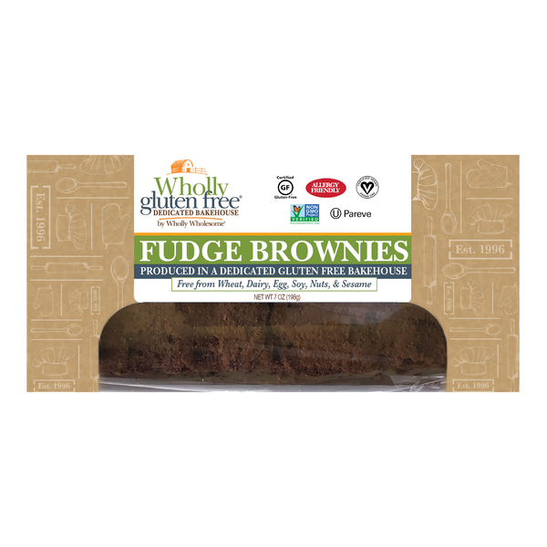 Wholly Wholesome Gluten Free Fudge Brownies