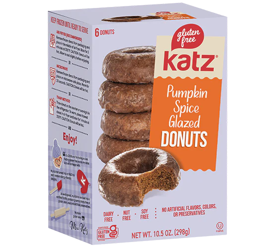 Katz Gluten Free Pumpkin  Spice Glazed Donuts