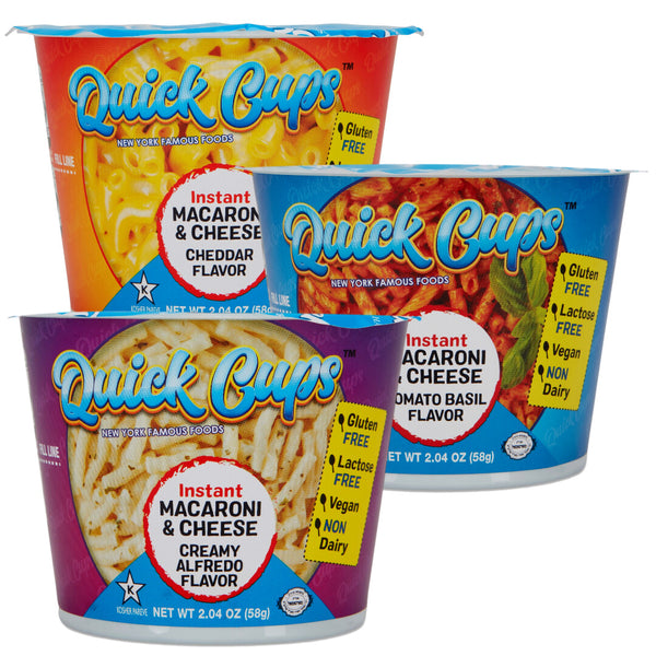 Quick Cups Gluten Free Instant Macaroni & Cheese Creamy Alfredo Flavor 3 Pack