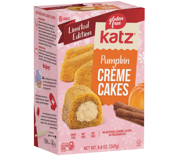 Katz Gluten Free Pumpkin Heavenly Crème Cakes