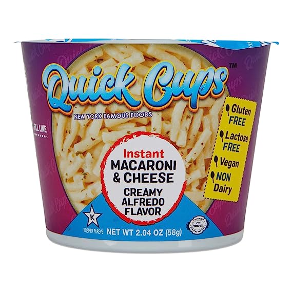 Quick Cups Gluten Free Instant Macaroni & Cheese Creamy Alfredo Flavor