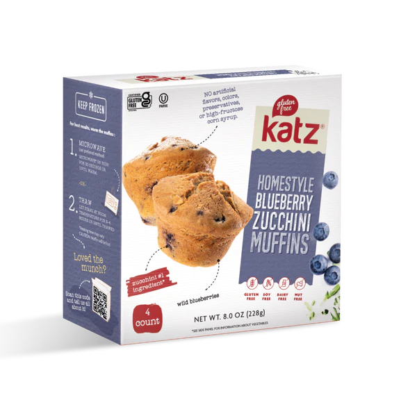 Katz Gluten Free Homestyle Blueberry Zucchini Muffins