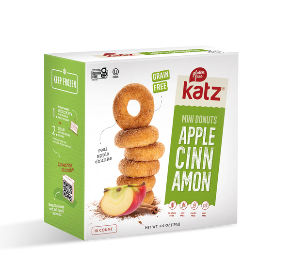 Katz Gluten Free "GRAIN FREE" Mini Donuts, Cinnamon Apple