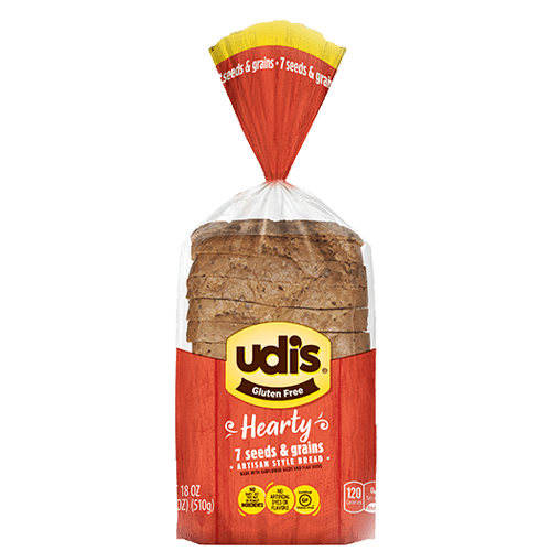 Udis Glutin Free Hearty 7 Seeds & Grains Artisan Bread