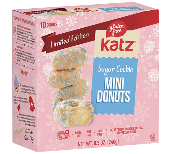 Katz Gluten Free Sugar cookie mini Donuts