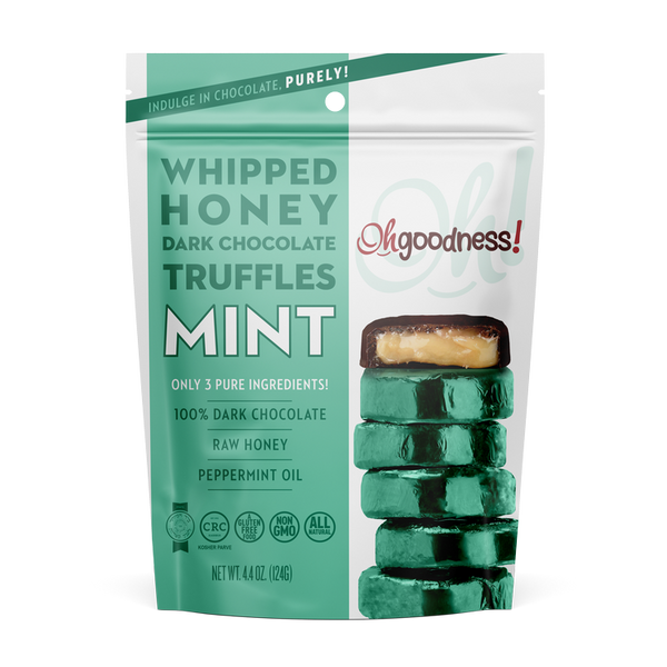 Ohgoodness! Whipped Honey Dark Chocolate Truffles Mint