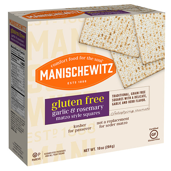 Manischewitz Gluten Free Matzo Style Squares Garlic & Rosemary