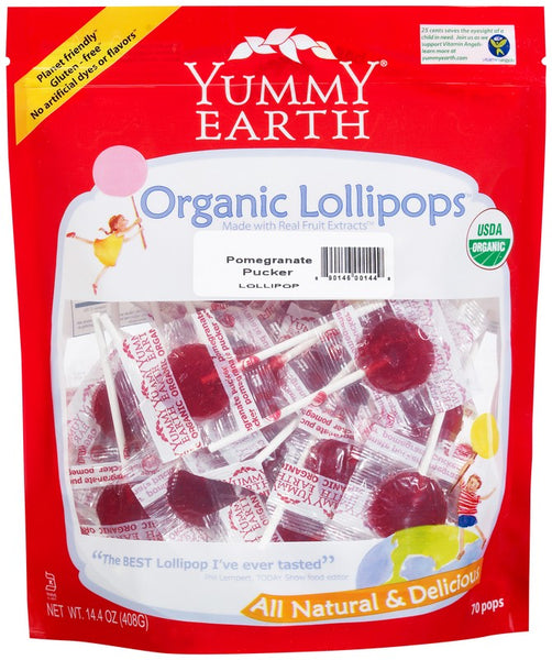 Organic Pomegranate Pucker Lollipops