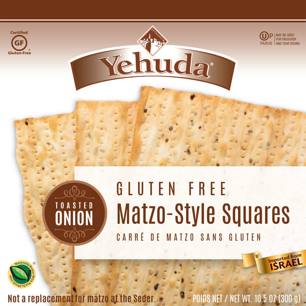 Yehuda Gluten Free Matzo - Style Squares -Toasted Onion