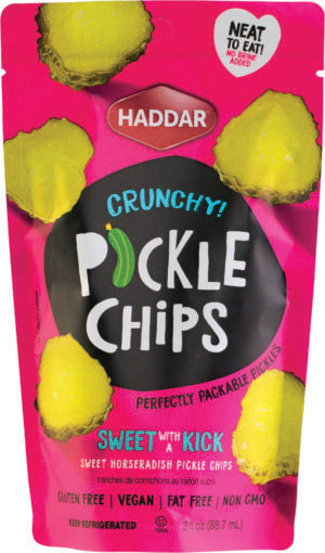 Haddar Sweet With A Kick Horseradish Pickle Chips Pouch - 3 Pack