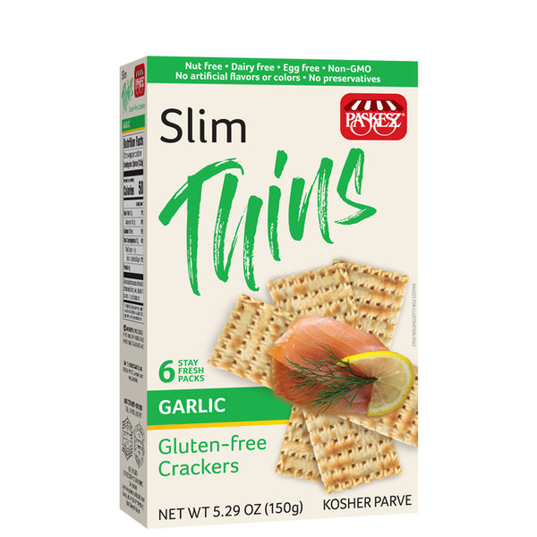 Paskesz Slim Thins Garlic Crackers