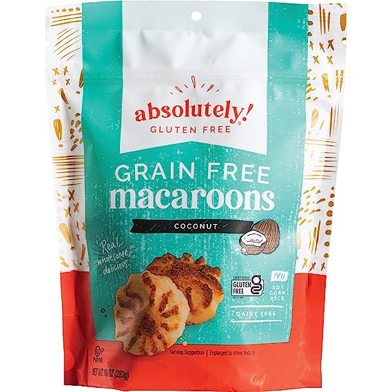 Absolutely Gluten Free "GRAIN FREE" Coconut Macaroons - 2 Pack
