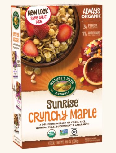 NATURE'S PATH SUNRISE® CRUNCHY MAPLE CEREAL