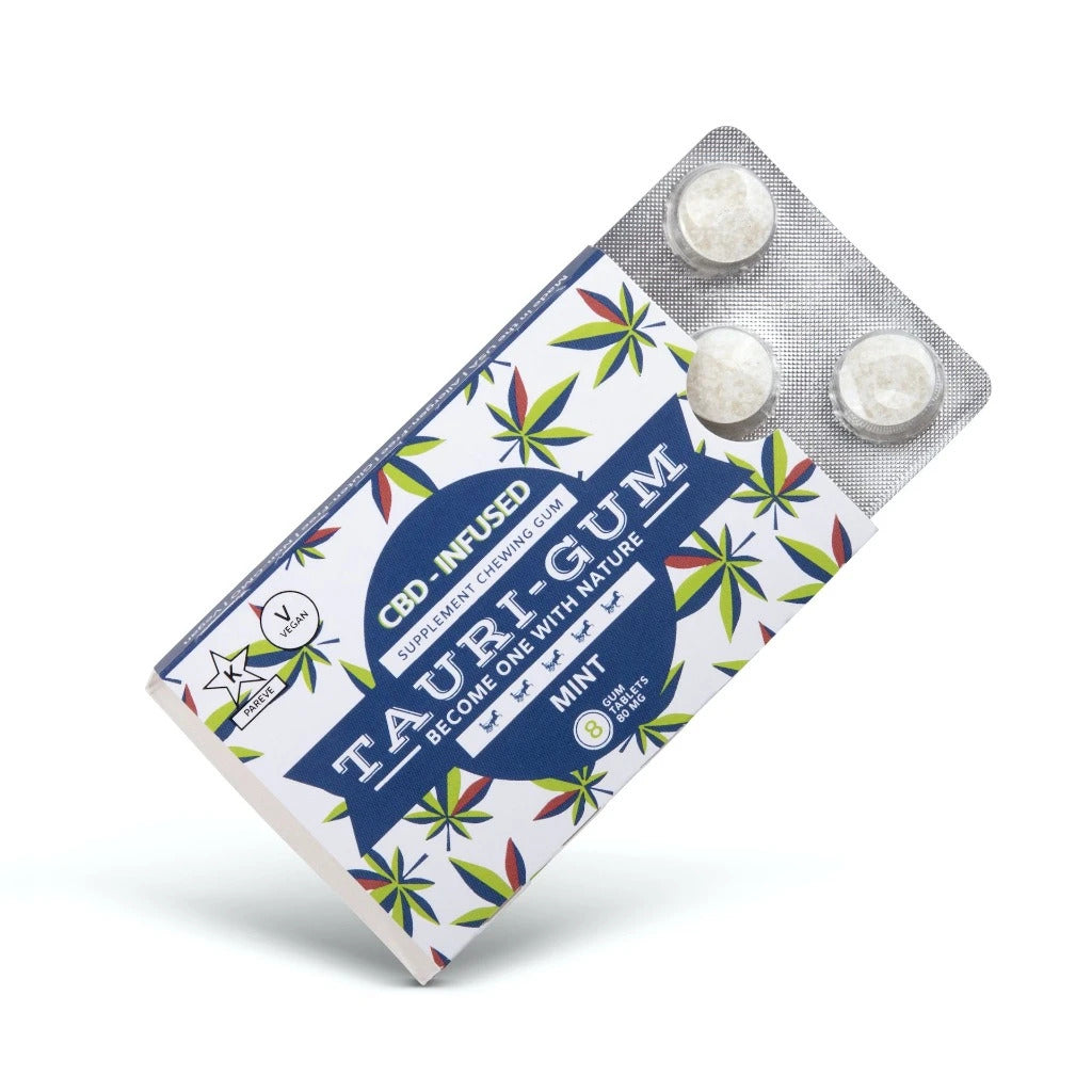 Tauri-Gum CBD Infused Mint Gum – The Gluten Free Shoppe