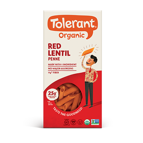 Tolerant Organic Red Lentil - Penne