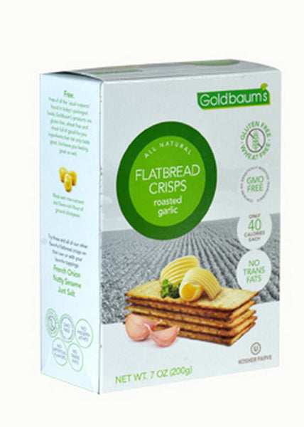 Goldbaums Flatbread Crisps - Roasted Garlic