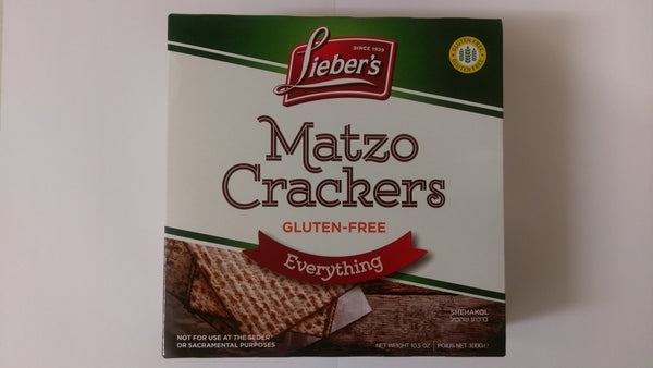 Liebers Matzo Crackers Everything - Gluten Free