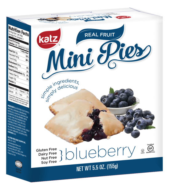 Katz Gluten Free Blueberry Mini  Pie Snaps **NEW**