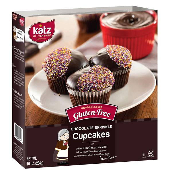 Katz Gluten Free Chocolate Sprinkle Cupcakes