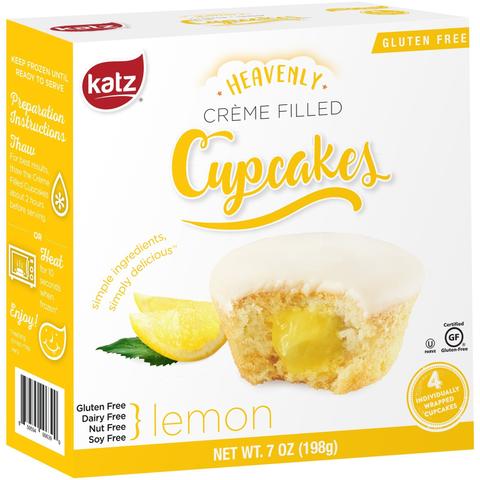 Katz Gluten Free  Heavenly Crème filled Cupcakes - Lemon