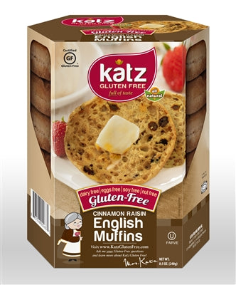 Katz Cinnamon Raisin English Muffins - Gluten Free