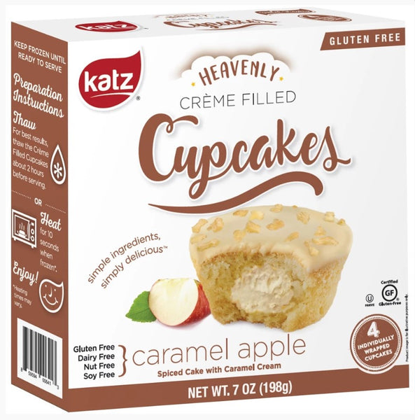 Katz Gluten Free Caramel Apple Heavenly Crème Filled Cupcakes