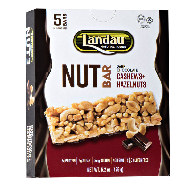 Landau Dark Chocolate Nut Bars Cashews & Hazelnuts