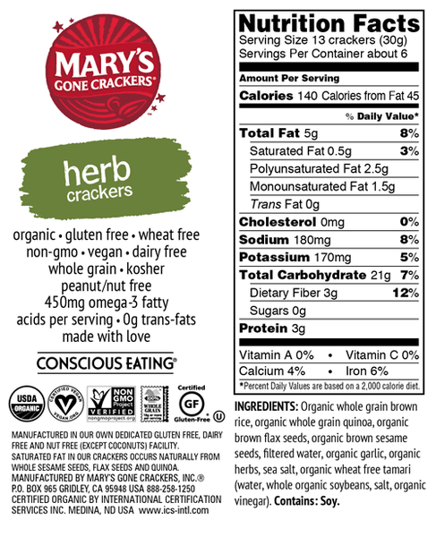 Marys Gone Crackers - Herb
